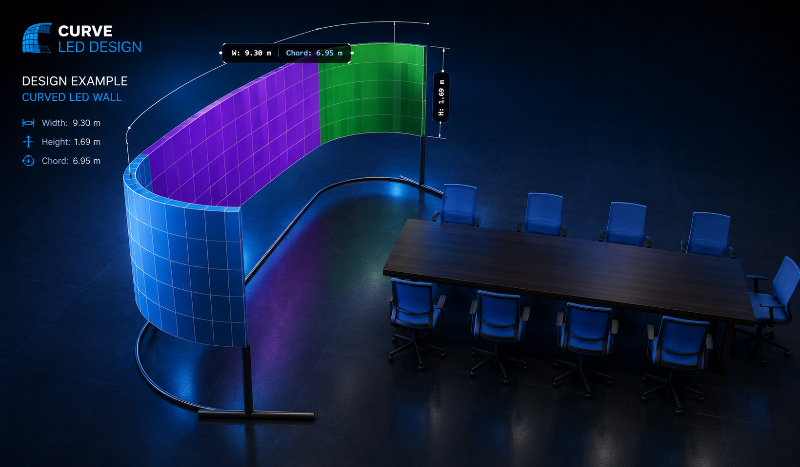 LED Wall Calculator | Curved, L-Shape & 3D LED Display Design Tool